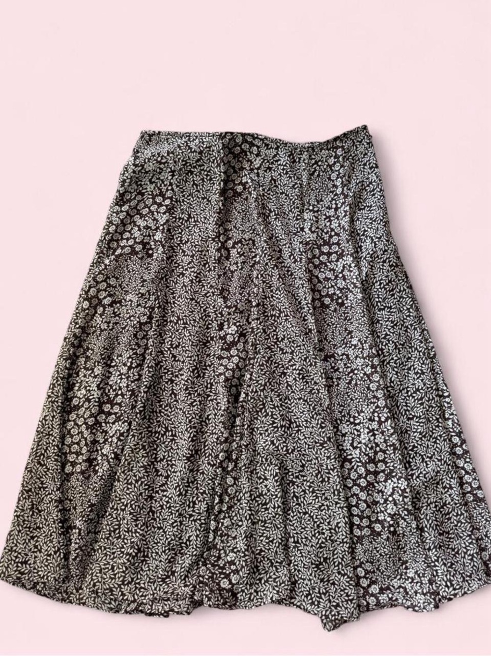 Vintage Floral Midi Skirt